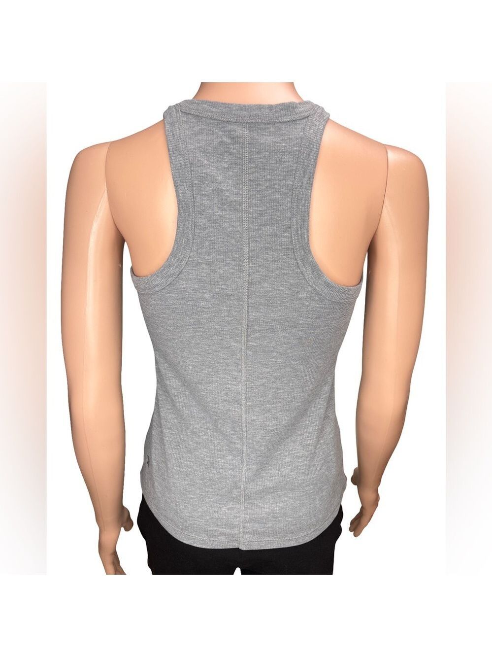 All in Motion Gray Ribbed Racerback Tank Top Small - Picture 3 of 5